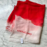 Lenço Salvatore Ferragamo Vermelho e Branco