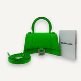 Bolsa Balenciaga Hourglass Verde com Cristal