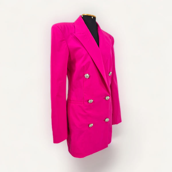 Blazer The Attico Pink com Botões em Pedraria