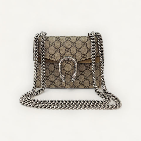 Bolsa Gucci Mini Dionysus Monograma Top Handle Bag