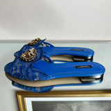 Rasteira Dolce & Gabbana Devotion  Azul Rendada