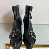 Bota Alexander McQueen Black Leather Buckle