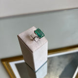 Anel de Esmeralda Emerald Cut 9.71cts com Diamantes Trillion  0.16cts
