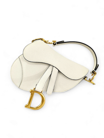 Bolsa Christian Dior Saddle With Strap White