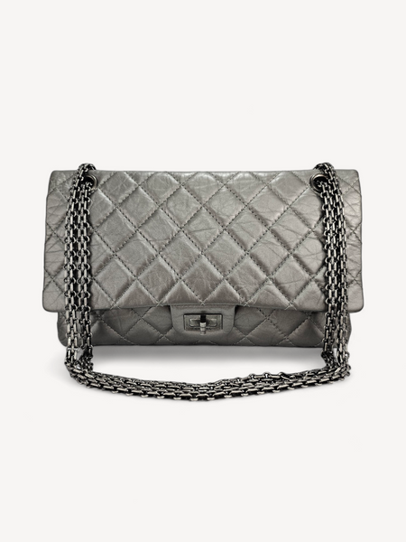 Bolsa Chanel 225 Reissue Prata Ferragem Chumbo