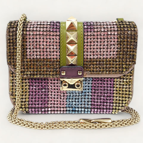 Bolsa Valentino Glass Crystal & Rockstud