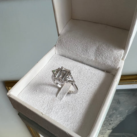 Anel Ross & Co. Ouro 18k Rodinado Diamantes