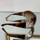 Óculos Versace Marrom Ferragem Gold