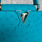 Bolsa Louis Vuitton Capucines Mini em Couro Exótico Azul