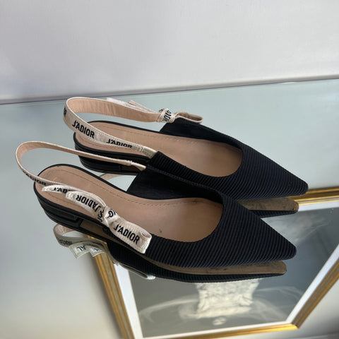 Slingback Christian Dior J’Adore Dior Preto