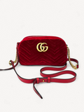 Bolsa Gucci Marmont Veludo Vermelho