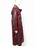 Trench Coat Burberry Xadrez Vermelho Evernizado