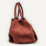 Bolsa Bottega Veneta Intrecciato Vinho