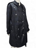 Trench Coat Burberry Preto Xadrez