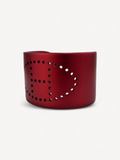 Bracelete Hermès Evelyne Vermelho Metalizado Sunset Cuff