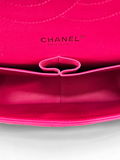 Bolsa  Chanel Jumbo Double Flap em Couro Lambskin Pink Ferragem Prata