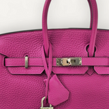 Bolsa Hermès Birkin 25 Togo Rose Pourple com Palladium