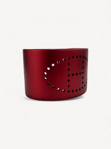 Bracelete Hermès Evelyne Vermelho Metalizado Sunset Cuff
