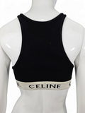 Top Celine Sports Bra In Athletic Knit Black Cream