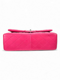 Bolsa  Chanel Jumbo Double Flap em Couro Lambskin Pink Ferragem Prata