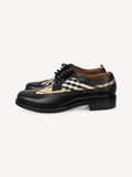 Oxford Burberry Xadrez e Couro Preto Masculino