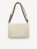 Bolsa Chanel Boy Reverso Medium Couro Off White