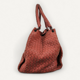 Bolsa Bottega Veneta Intrecciato Vinho