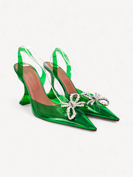 Sandália Mule Amina Muaddi Verde