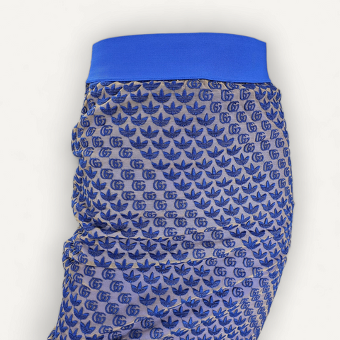 Saia Gucci & Adidas Azul Monograma