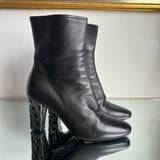 Bota Christian Dior Couro Preto Cannage