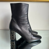 Bota Christian Dior Couro Preto Cannage