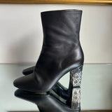 Bota Christian Dior Couro Preto Cannage