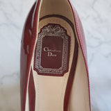 Peep Toe Christian Dior Verniz Vinho
