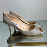 Peep Toe Jimmy Choo Metalizado