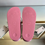 Slide Gucci Rubber GG Rosa