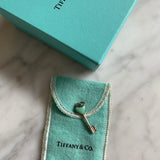 Pendente Tiffany Key mini Heart Turquesa