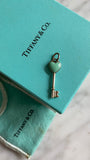 Pendente Tiffany Key mini Heart Turquesa