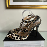 Scarpin Valentino Rockstud Animal Print