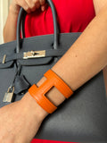 Bracelete Hermès Swift Oran Laranja