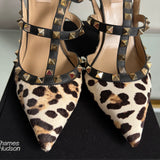 Scarpin Valentino Rockstud Animal Print