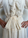 Vestido Zimmermann Longo Babados Off White